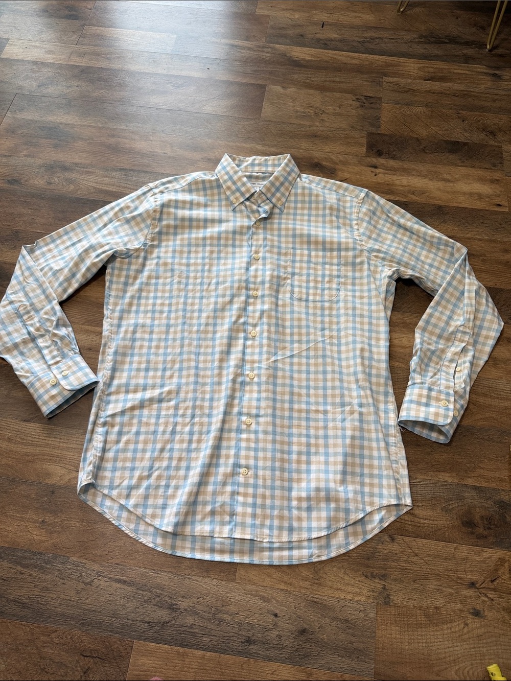 Peter Millar Rawls Performance Cotton Gingham Check Sport Shirt